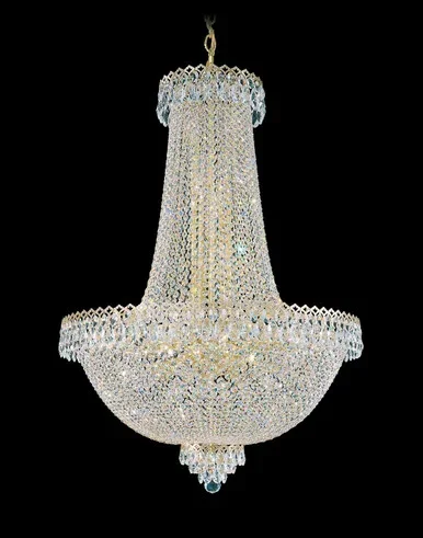 Schonbek Camelot 31 Light Chandelier in Polished Silver – 2628-40O