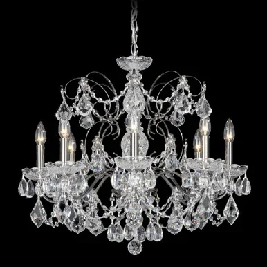 Schonbek Century Eight Light Chandelier in Black Pearl – 1707-49