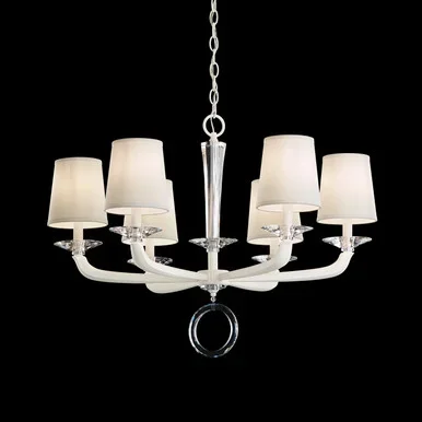 Schonbek Emilea Six Light Chandelier in Antique Silver – MA1006N-48O