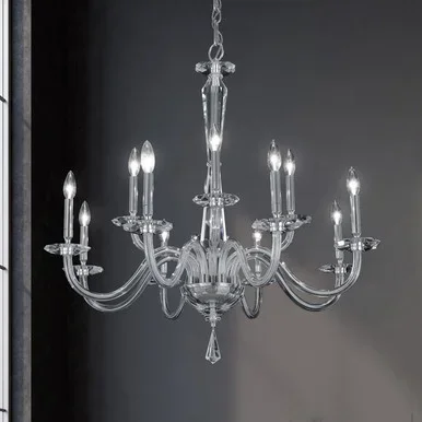 Schonbek Habsburg 12 Light Chandelier in Polished Chrome – S9235-702O