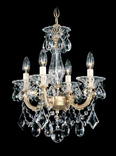 Schonbek La Scala Four Light Chandelier in French Gold – 5344-26