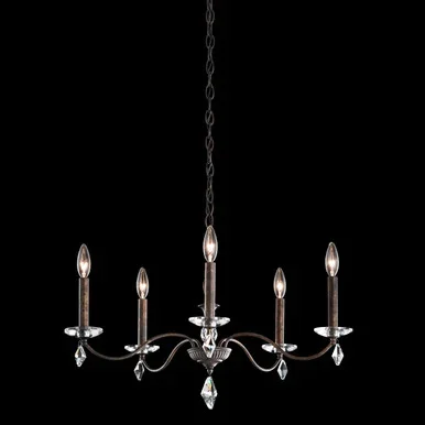 Schonbek Modique Five Light Chandelier in Heirloom Bronze – MD1005N-76H