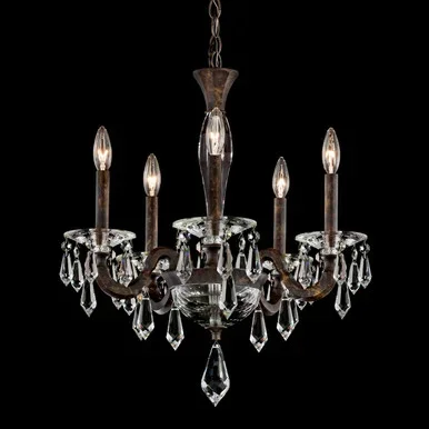Schonbek Napoli Five Light Chandelier in Black – S7605N-51R