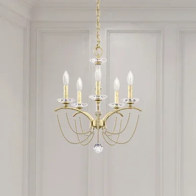 Schonbek Priscilla Five Light Chandelier in Black – BC7105N-51O