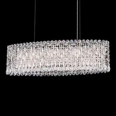 Schonbek Sarella 12 Light Linear Pendant in Polished Stainless Steel – RS8340N-401R