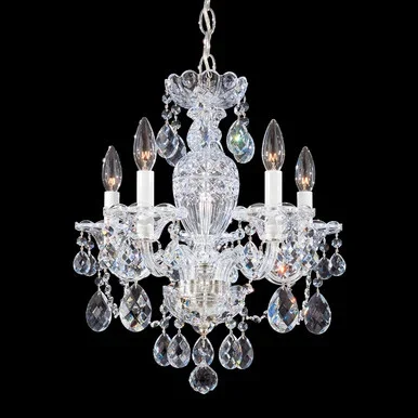 Schonbek Sterling Five Light Chandelier in Polished Silver – 2999-40R