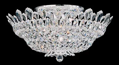 Schonbek Trilliane Ten Light Flush Mount in Polished Stainless Steel – 5868R