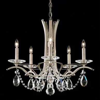 Schonbek Vesca Five Light Chandelier in Ferro Black – VA8355N-59H