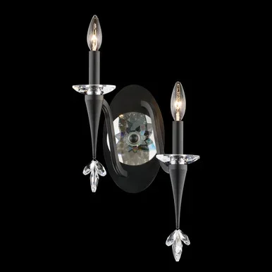 Schonbek Waverly Two Light Wall Sconce in Black – S47502-51R