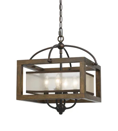 Semi Flush Four Light Pendant (FX-3536/1C)