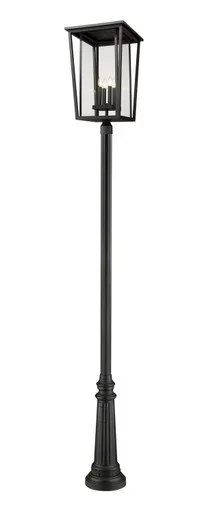 Seoul Four Light Outdoor Post Mounted Fixture (571PHXXLR-511P-BK)
