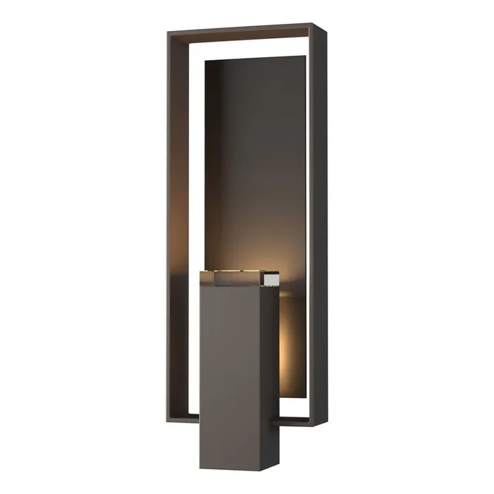 Shadow Box Large Outdoor Sconce 2-Light Coastal Oil Rubbed Bronze Accent Clear Glass (ZM) in Coastal Dark Smoke302605-SKT-77-14-ZM0546