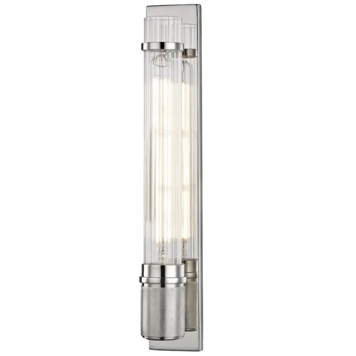 Shaw 1-Light Wall Sconce in Polished Nickel 2.5L x 2.5W x 15.5H1200-PN