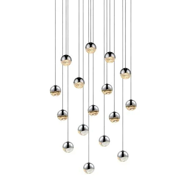 Sonneman 2923-SML Grapes 16-Light Square Small LED Pendant