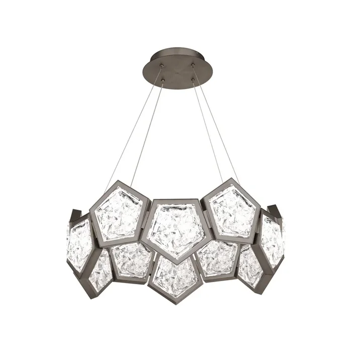 Starlight Starbright 26in LED Round Chandelier 3000K with Antique Nickel in Aged BrassPD-74126-AN