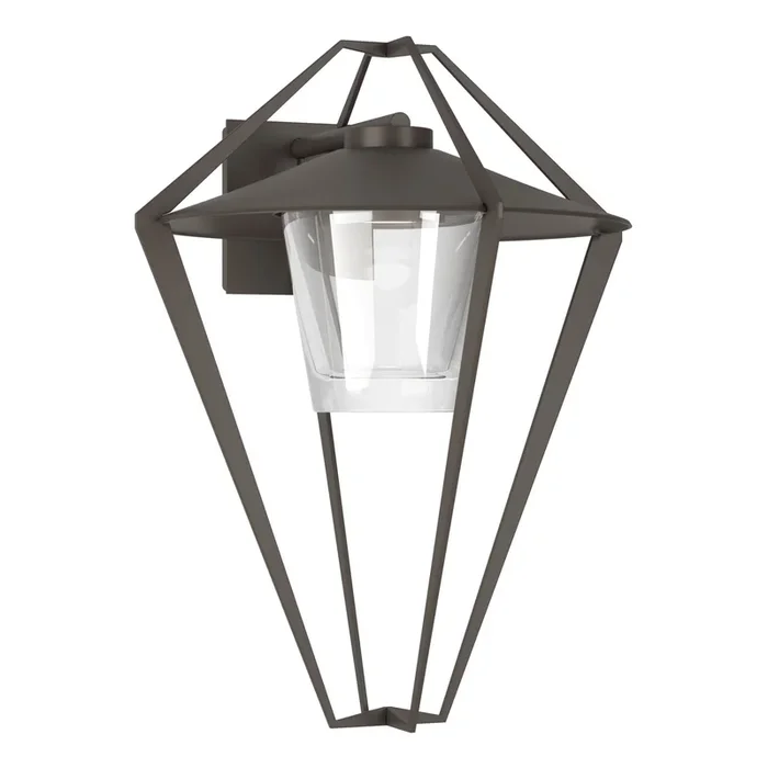Stellar Large Outdoor Sconce 1-Light Clear Glass (ZM) in Coastal Dark Smoke302652-SKT-77-ZM0727