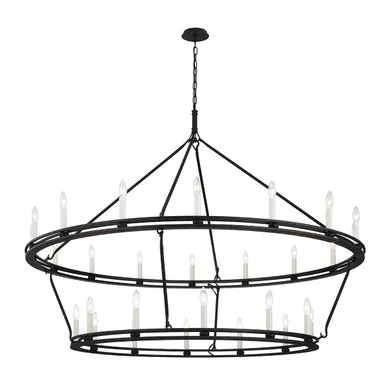 Sutton 28 Light Chandelier (F6235-TBK)