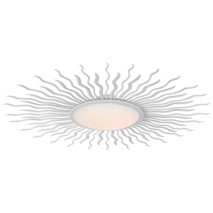 Suzanne Kasler Re 49″ Semi-Flush Mount in Matte White with White Glass Ceiling Light W48.75″ x H7″SK 4052WHT-WG