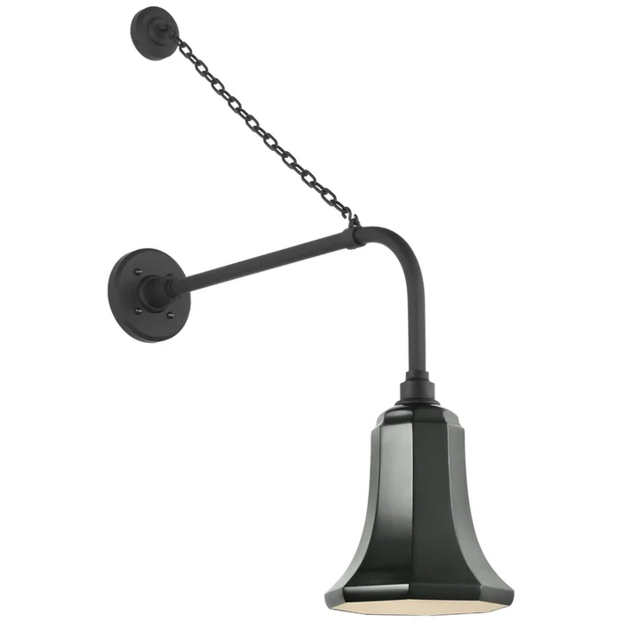 Thomas O’Brien Academy 20″ Anchored Rex Barn Light in Matte Black with 7.5″ Green Savannah Shade Outdoor Lighting W7.5″ x H31.75″TOB 2810MBK/S8-G