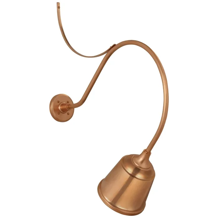 Thomas O’Brien Academy 26.5″ Anchored Larrabee Barn Light in Soft Copper with 8″ Rockhouse Shade Outdoor Lighting W8″ x H35.75″TOB 2806SC/S5-SC