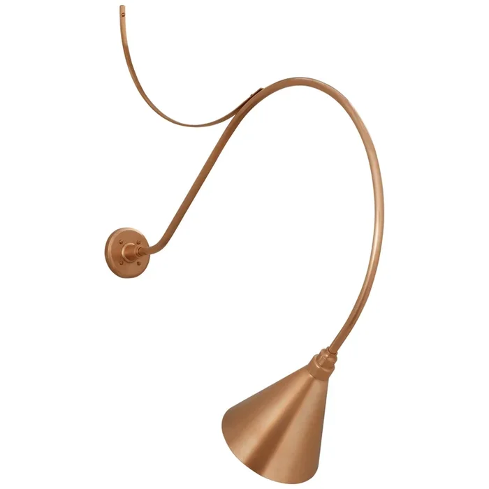 Thomas O’Brien Academy 36″ Anchored Larrabee Barn Light in Soft Copper with 9″ Conical Savannah Shade Outdoor Lighting W9″ x H43.5″TOB 2807SC/S10-SC
