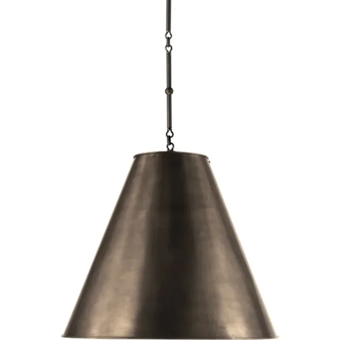 Thomas O’Brien Goodman Large Hanging Lamp in Bronze with Bronze Shade Ceiling Light W24″TOB 5014BZ-BZ