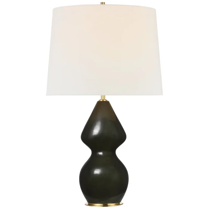 Thomas O’Brien Noppon 30″ Table Lamp in Sandy Forrest with Linen Shade W17″ x H29.5″TOB 3622SFR-L
