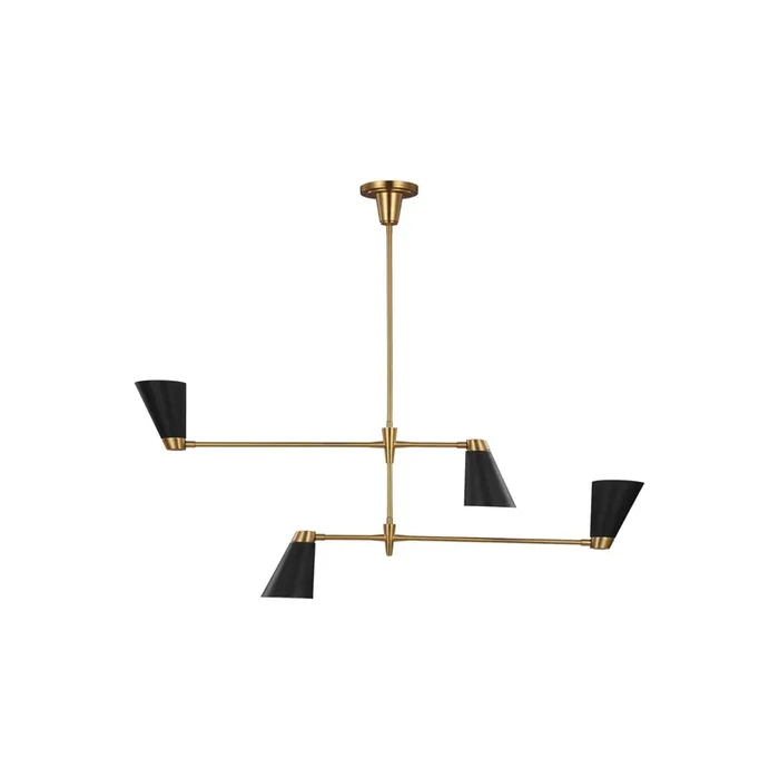 Thomas O’Brien Signoret Medium Chandelier in Burnished BrassTC1104BBS