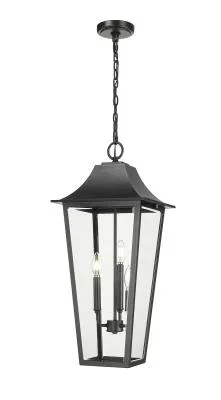 Three Light Outdoor Chain Mount Ceiling Fixture6739657