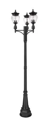 Three Light Outdoor Post Mounted Fixture6431214