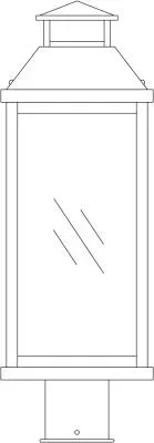 Three Light Post Mount681067