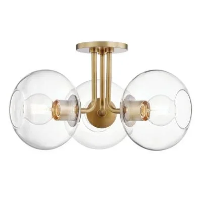 Three Light Semi Flush Mount475480