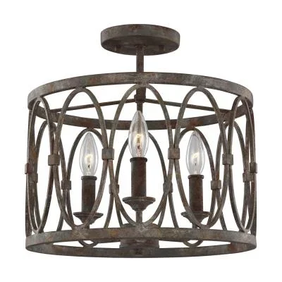 Three Light Semi-Flush Mount887596