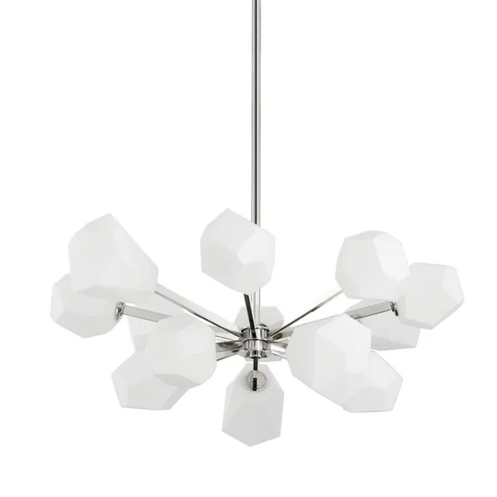 Tring 13-Light Chandelier in Polished Nickel by PEMBROOKE & IVES 35.25L x 35.25W x 16HPI1894813-PN