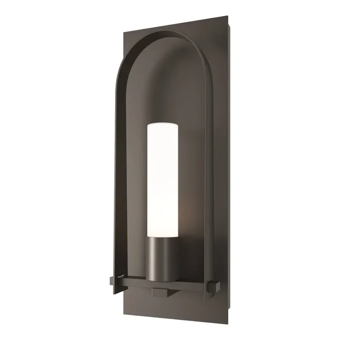 Triomphe Opal Glass Medium Outdoor Sconce 1-Light Opal Glass (GG) in Coastal Dark Smoke302031-SKT-77-GG0781
