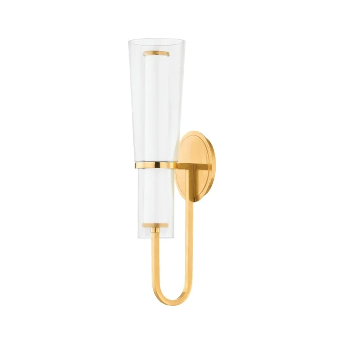 Vancouver 1-Light Wall Sconce in Aged Brass 5.5L x 5.5W x 20H4220-AGB