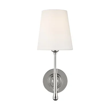 Visual Comfort Studio Capri One Light Wall Sconce in Polished Nickel – TW1001PN