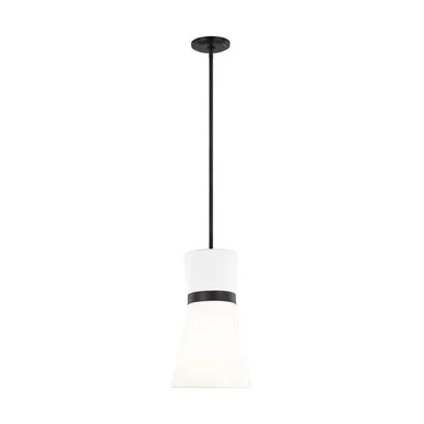 Visual Comfort Studio Clark One Light Pendant in Midnight Black – 6590501EN3-112