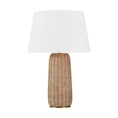 Visual Comfort Studio Dumar One Light Table Lamp in Blonde Rattan – TFT1051BRTN