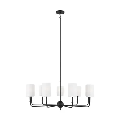 Visual Comfort Studio Foxdale Nine Light Chandelier in Midnight Black – 3109309-112