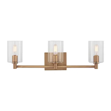 Visual Comfort Studio Fullton LED Bath Wall Sconce in Satin Brass – 4464203EN-848