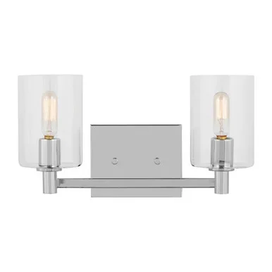 Visual Comfort Studio Fullton Two Light Bath Vanity in Chrome – 4464202-05