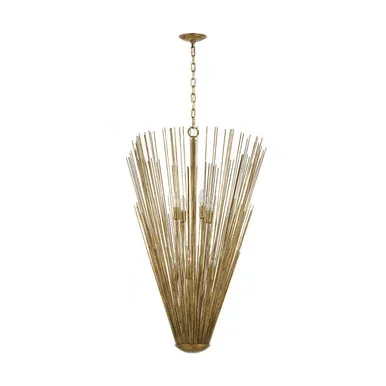 Visual Comfort Studio Helios Eight Light Pendant in Antique Gild – AP1158ADB