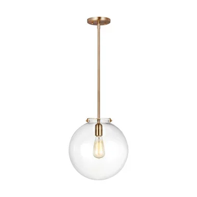 Visual Comfort Studio Kate One Light Pendant in Satin Brass – 6692101-848
