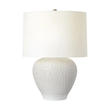 Visual Comfort Studio Marcel One Light Table Lamp in New White – LT1221NWH