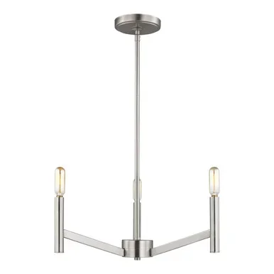 Visual Comfort Studio Vector Three Light Chandelier in Brushed Nickel – 3124303EN-962