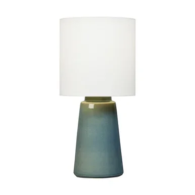 Visual Comfort Studio Vessel One Light Table Lamp in Blue Anglia Crackle – BT1061BAC1