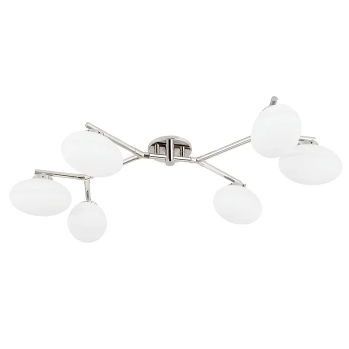 Wagner 6-Light Semi Flush in Polished Nickel 40.88L x 33.75W x 7.75H5541-PN