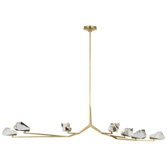 Waterford Carraig 63″ 7 Light Chandelier in Natural Brass with Clear Crystal Ceiling Light W63.25″WF 5041NB-CC