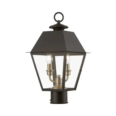 Wentworth Two Light Outdoor Post Top Lantern (27216-07)